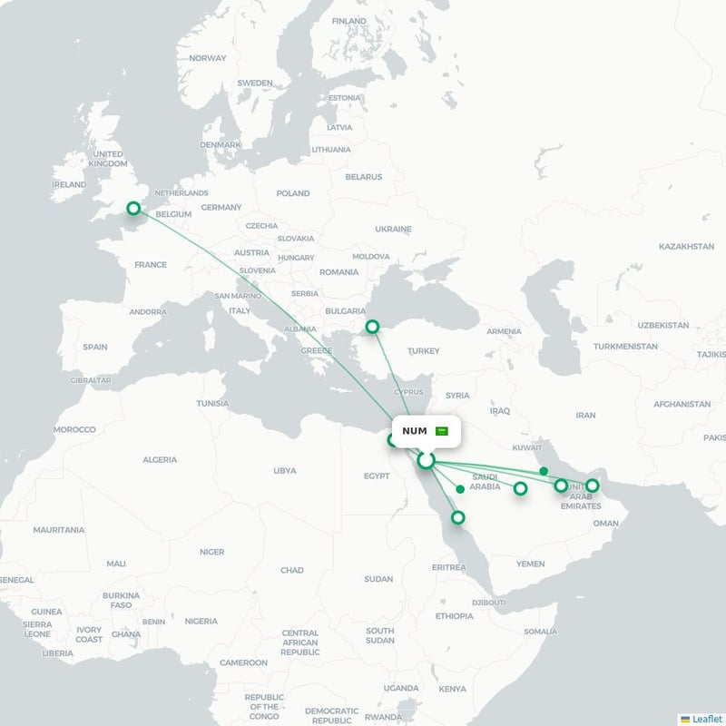 Route map Neom  NUM 