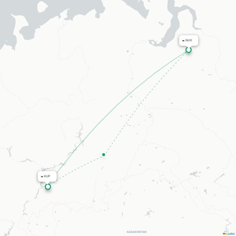 NUX - KUF route map