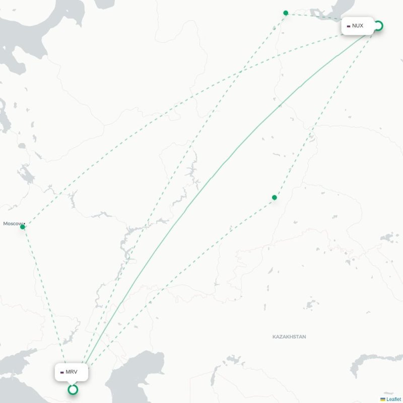NUX - MRV route map
