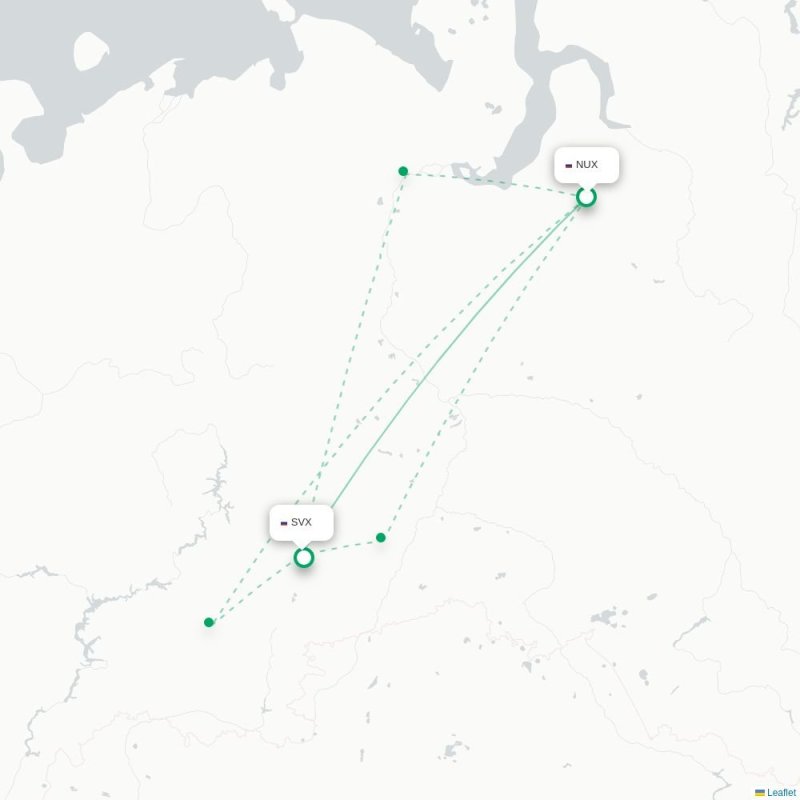 NUX - SVX route map