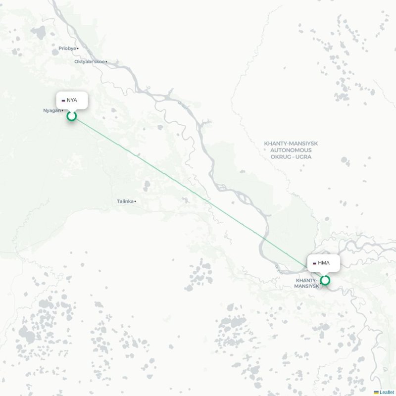 NYA - HMA route map