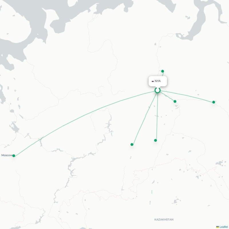 NYA - ZIA route map