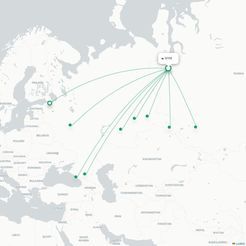 NYM - OMS route map