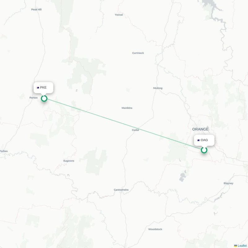 OAG - PKE route map