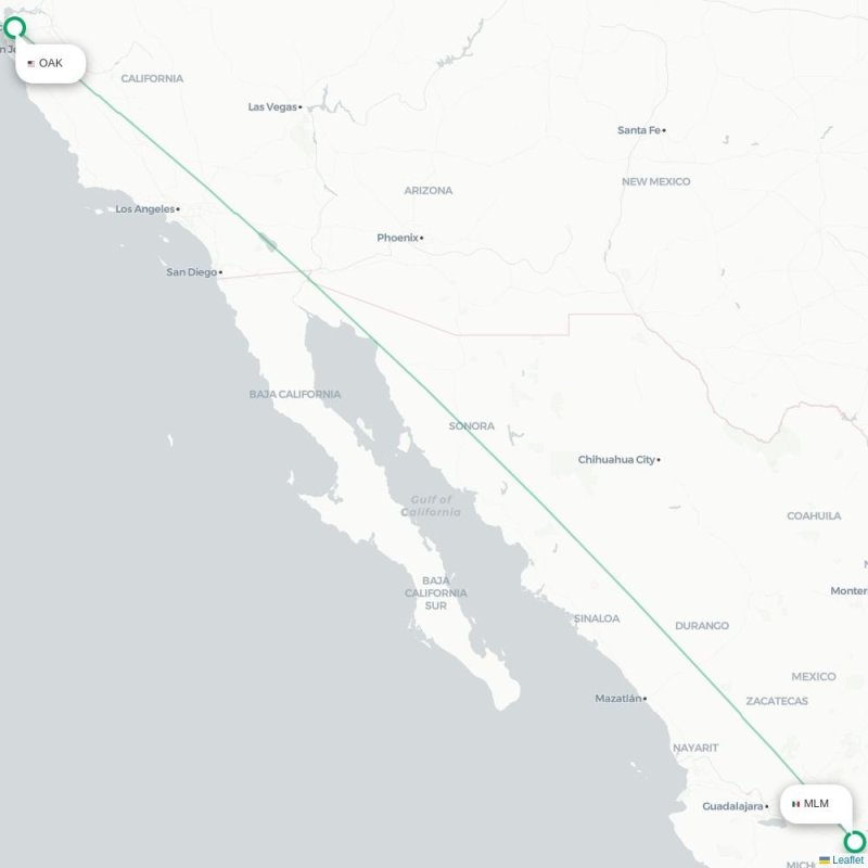 OAK - MLM route map