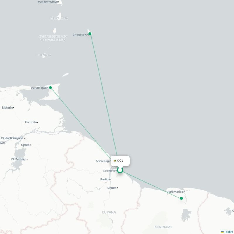 OGL - BGI route map