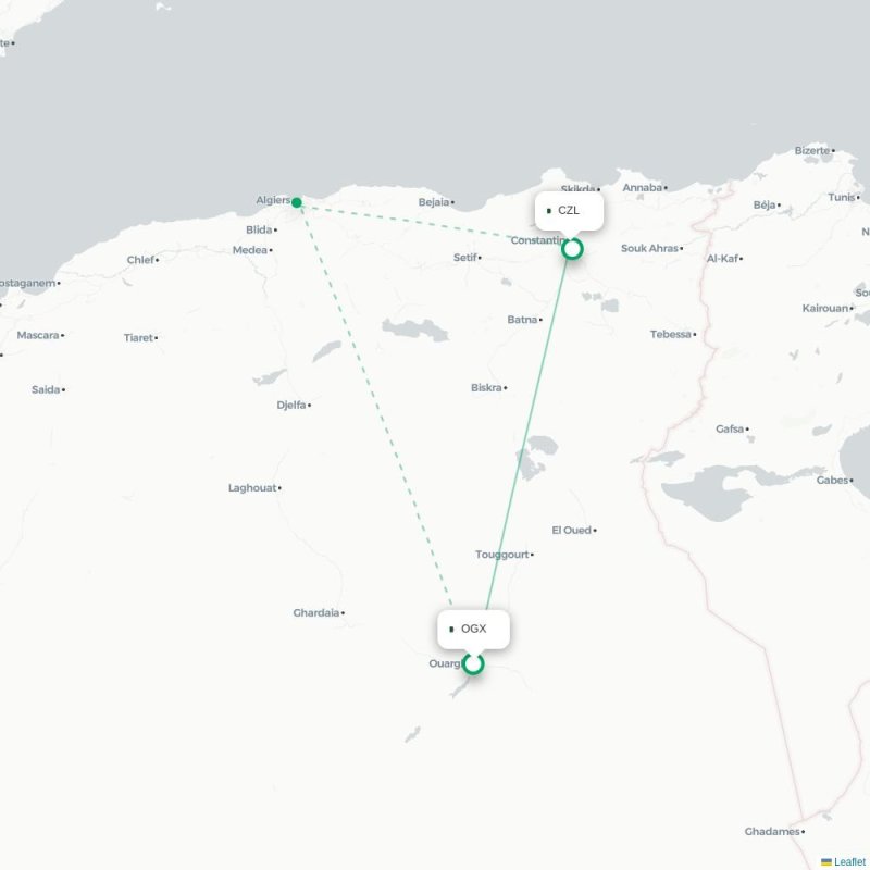OGX - CZL route map