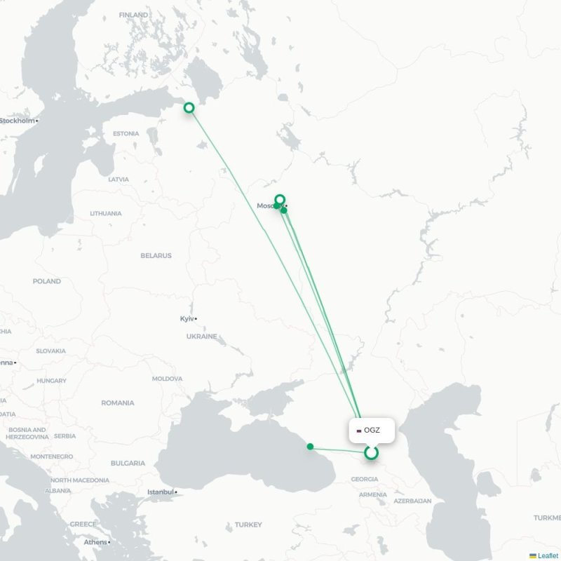 OGZ - LED route map
