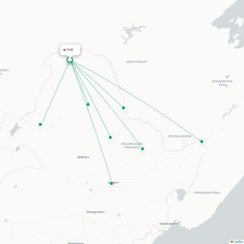 OHE - JXA route map