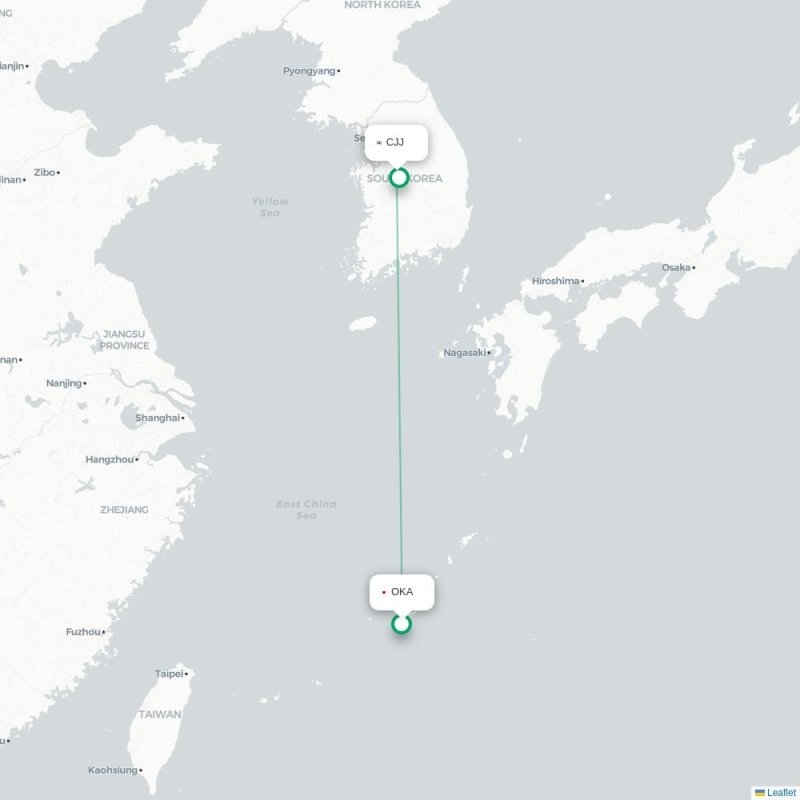 OKA - CJJ route map
