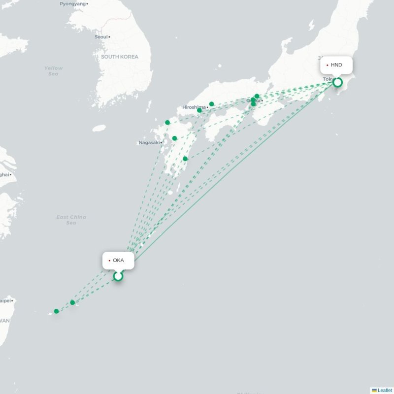 OKA - HND route map
