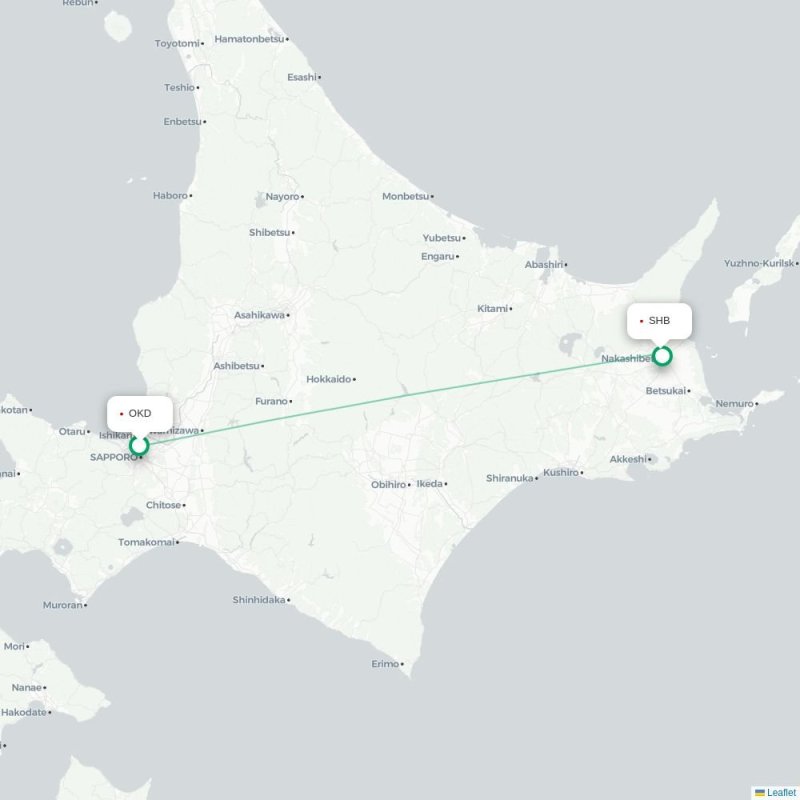 OKD - SHB route map