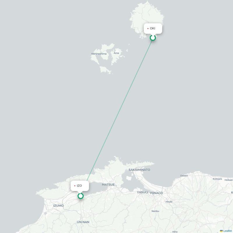 OKI - IZO route map