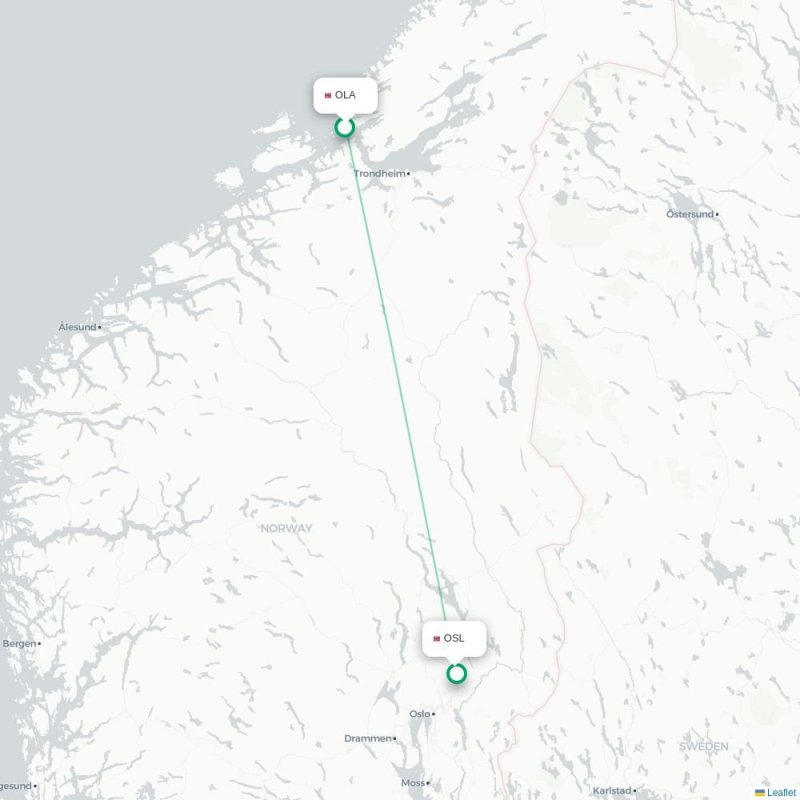 OLA - OSL route map