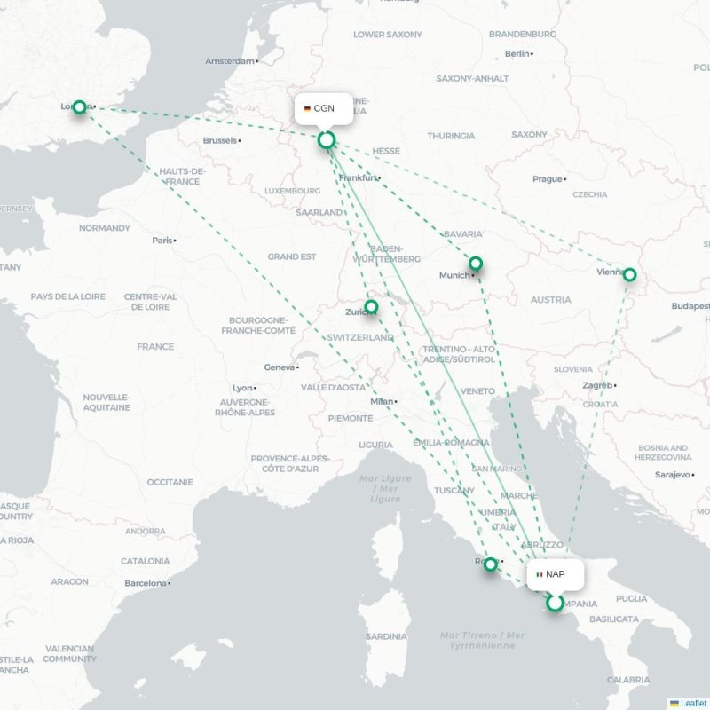 OLB - CGN route map