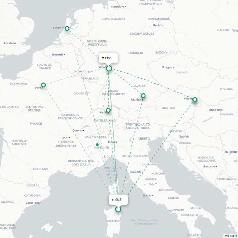 OLB - FRA route map