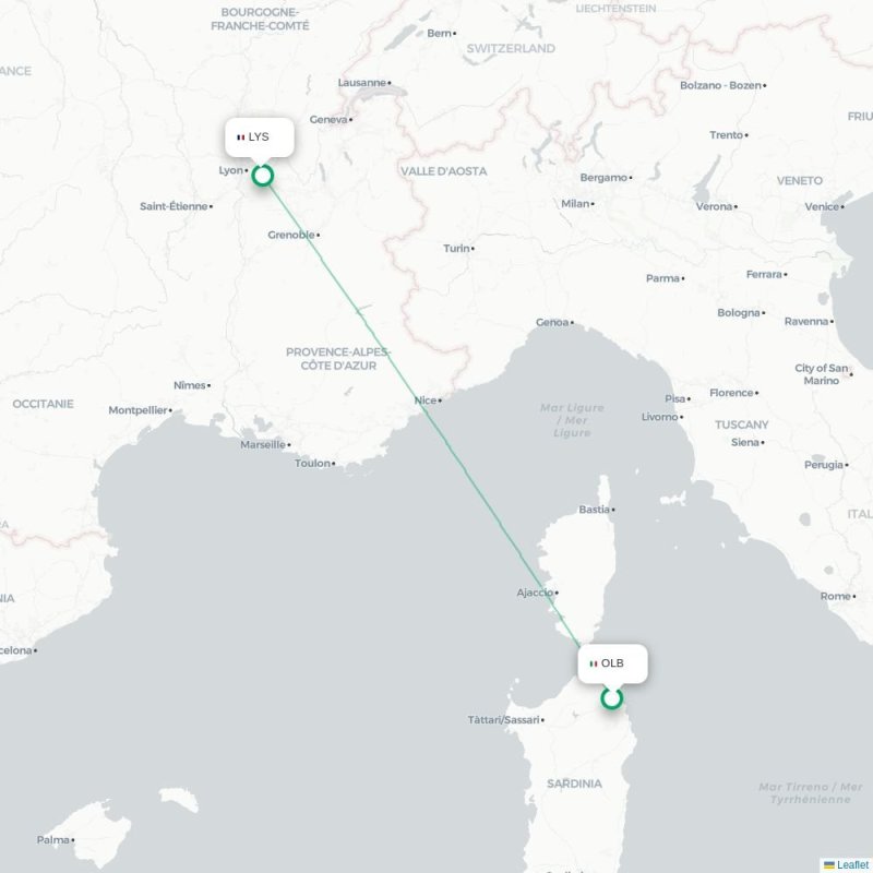 OLB - LYS route map