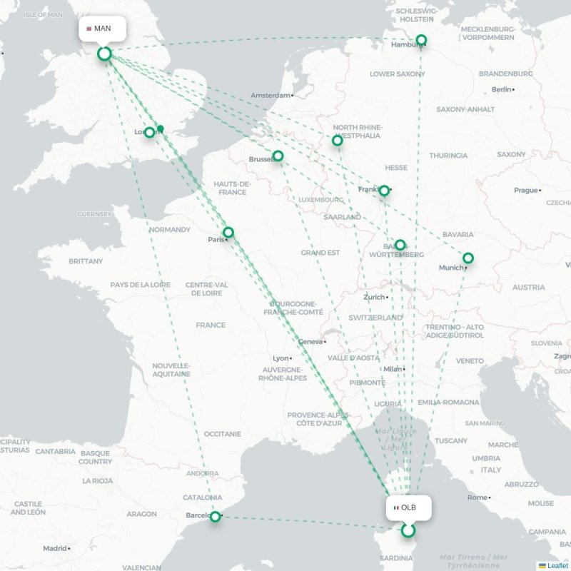 OLB - MAN route map