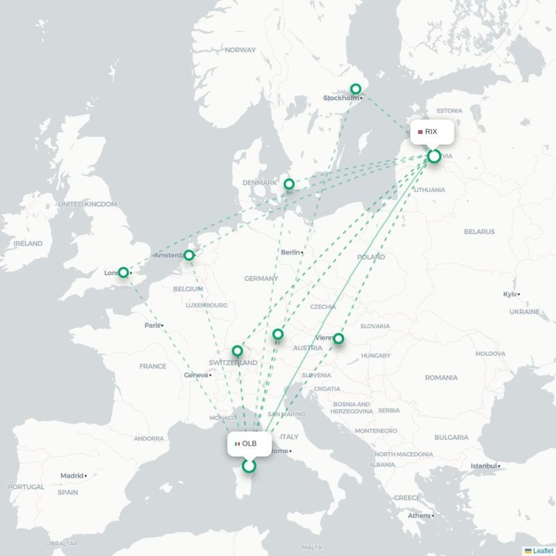 OLB - RIX route map