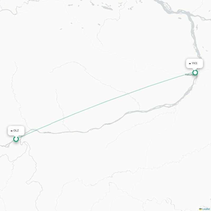 OLZ - YKS route map
