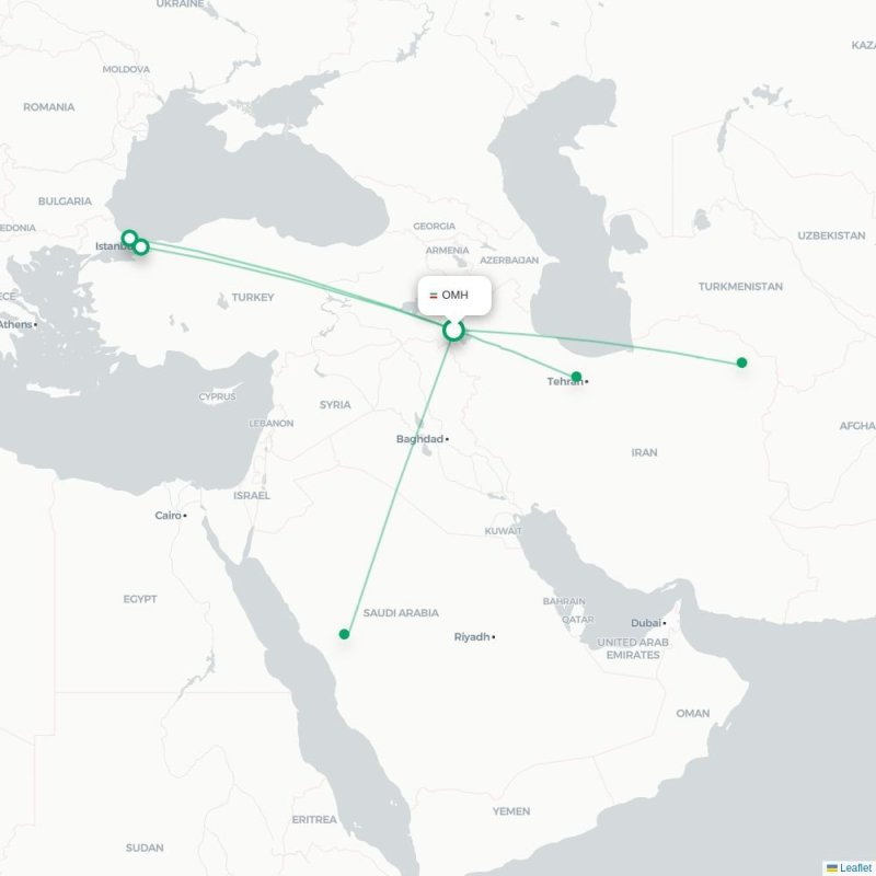 OMH - JED route map