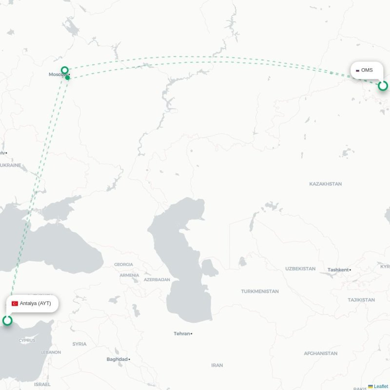 OMS - AYT route map