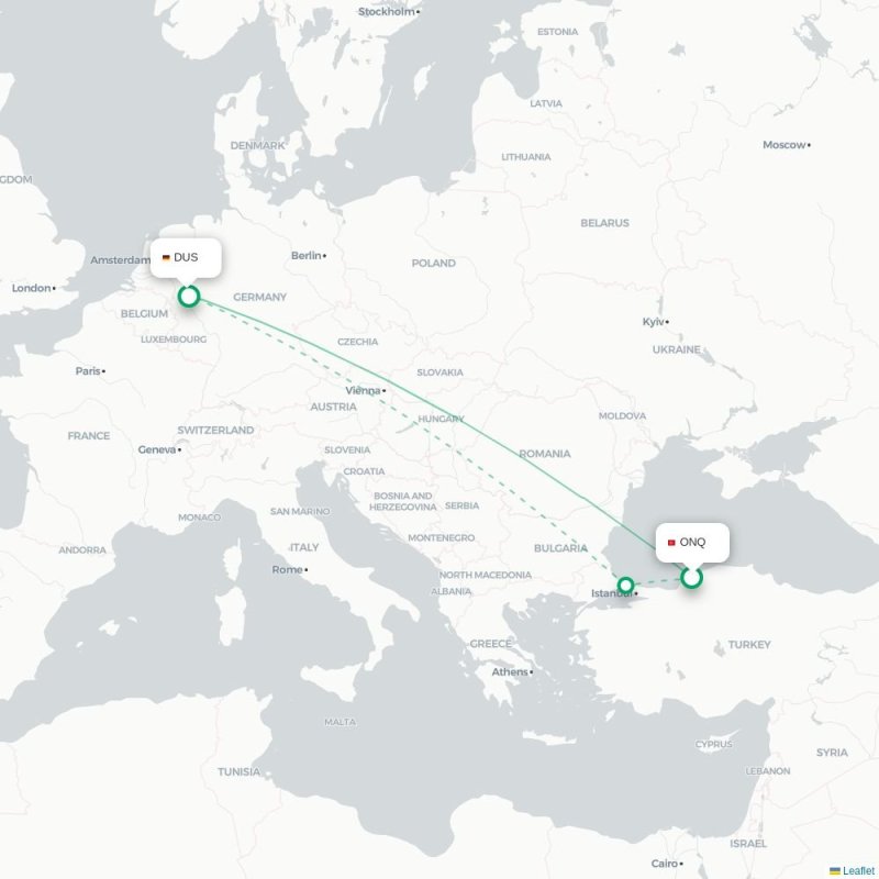 ONQ - DUS route map