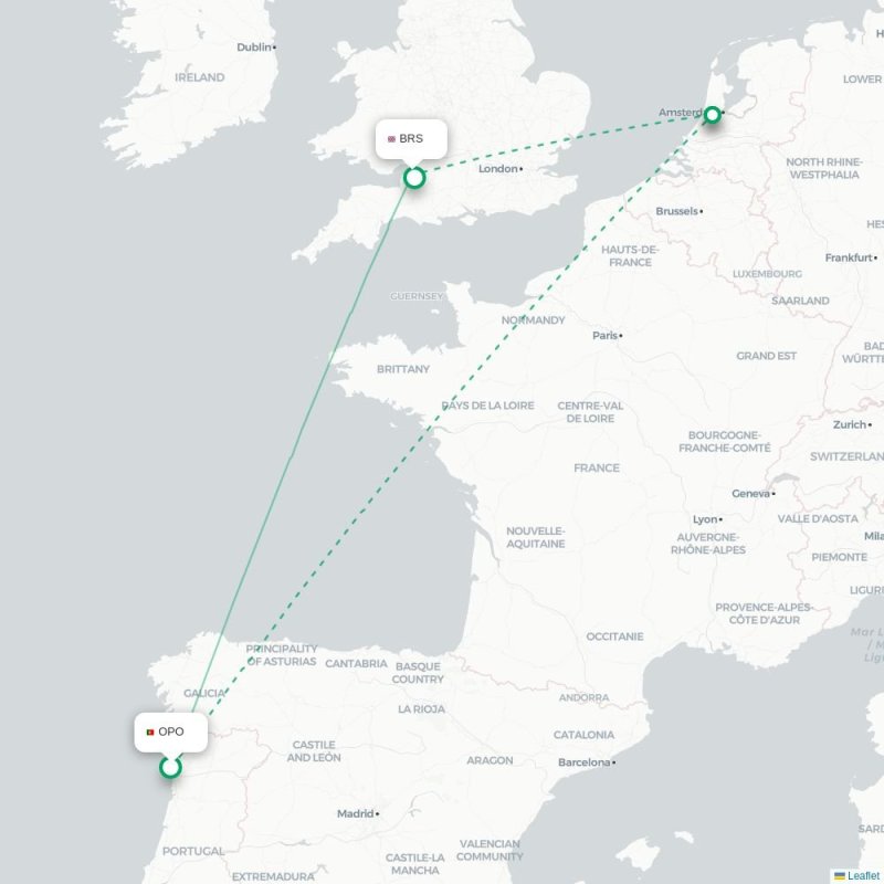 OPO - BRS route map