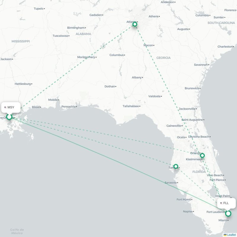 ORF - FLL route map