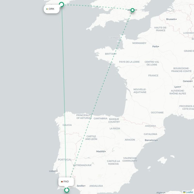 ORK - FAO route map