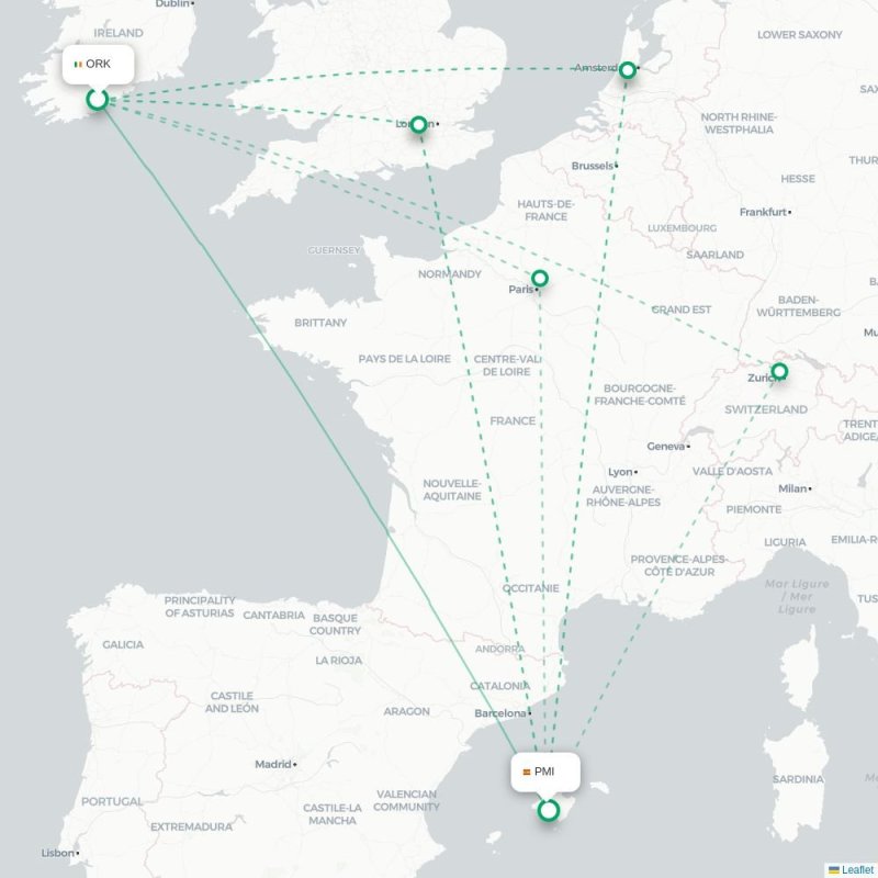 ORK - PMI route map