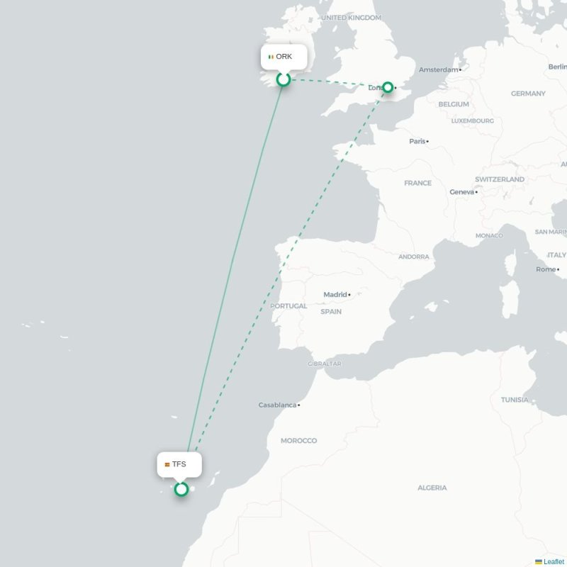 ORK - TFS route map