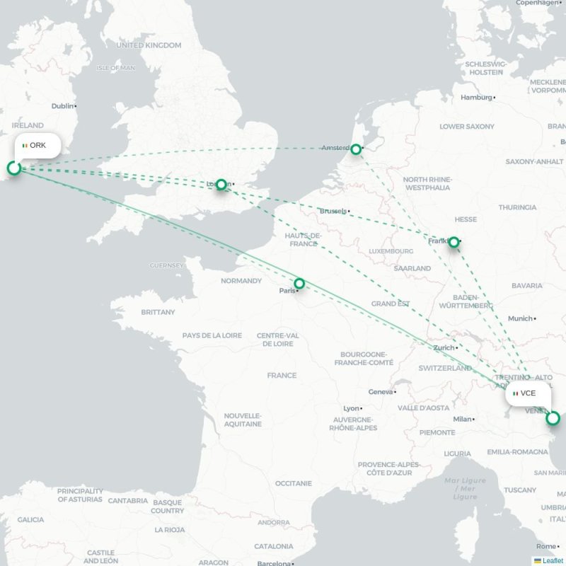 ORK - VCE route map