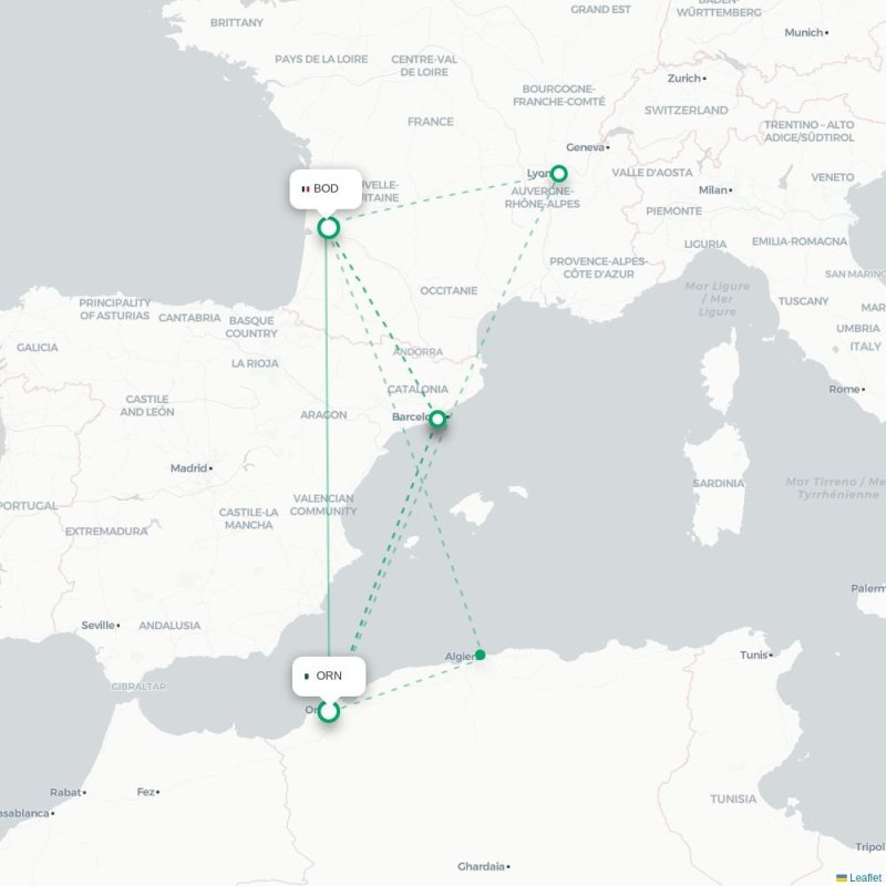 ORN - BOD route map