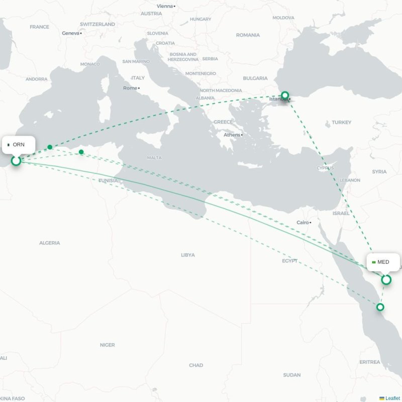 ORN - MED route map