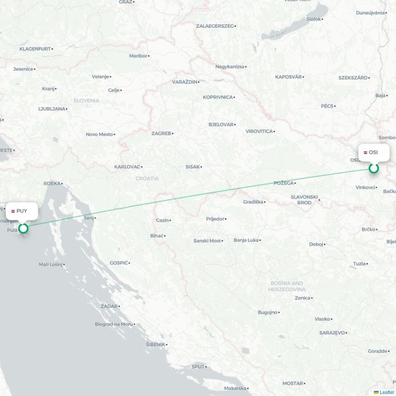 OSI - PUY route map