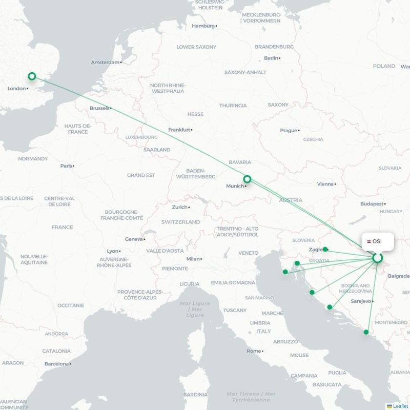OSI - STN route map
