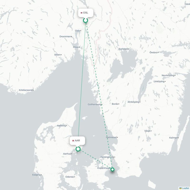 OSL - AAR route map