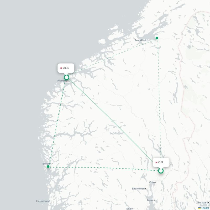 OSL - AES route map