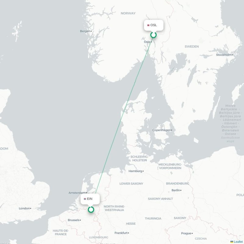 OSL - EIN route map