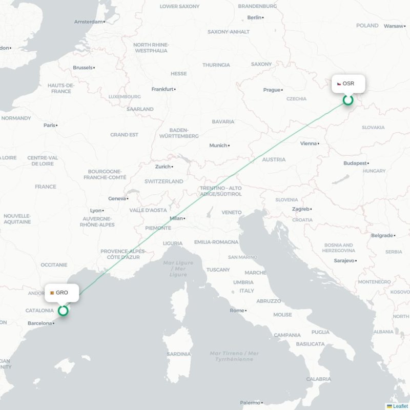 OSR - GRO route map