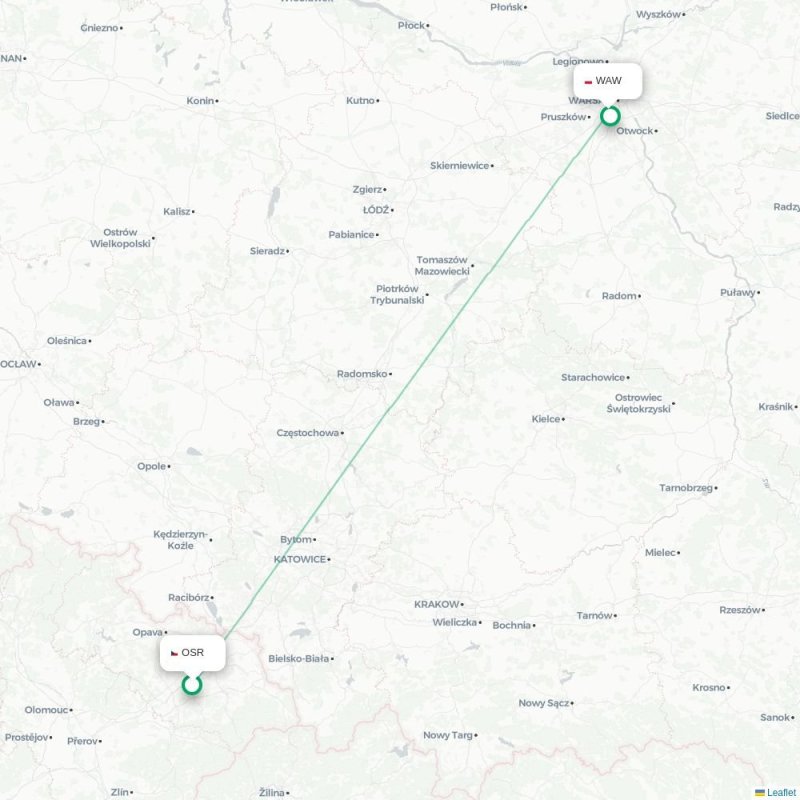 OSR - WAW route map