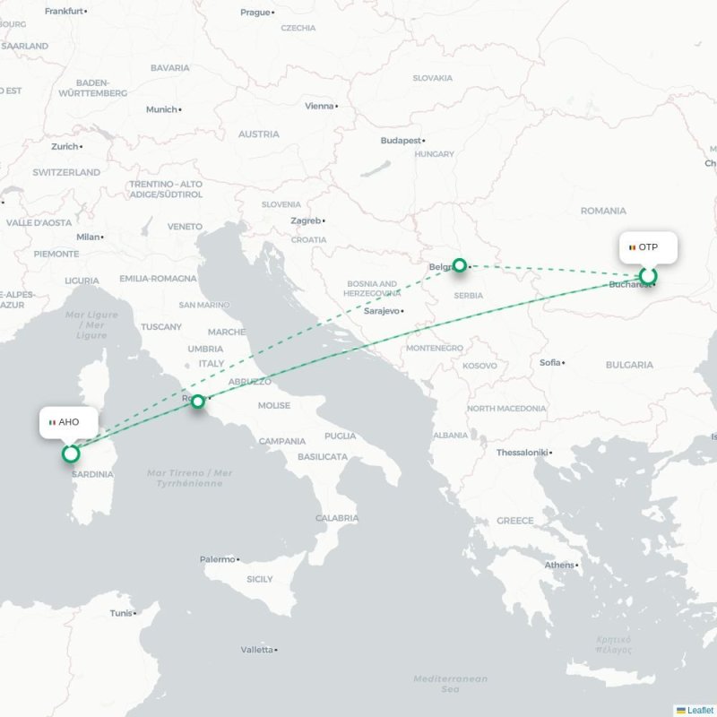 OTP - AHO route map