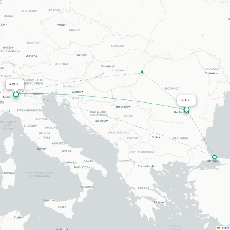 OTP - BGY route map
