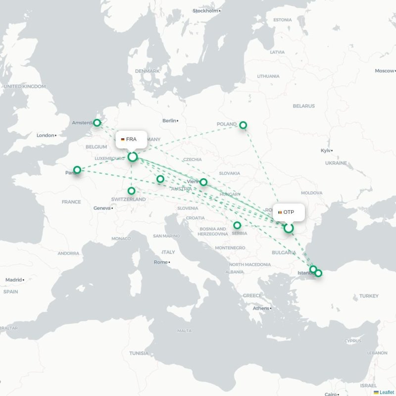 OTP - FRA route map