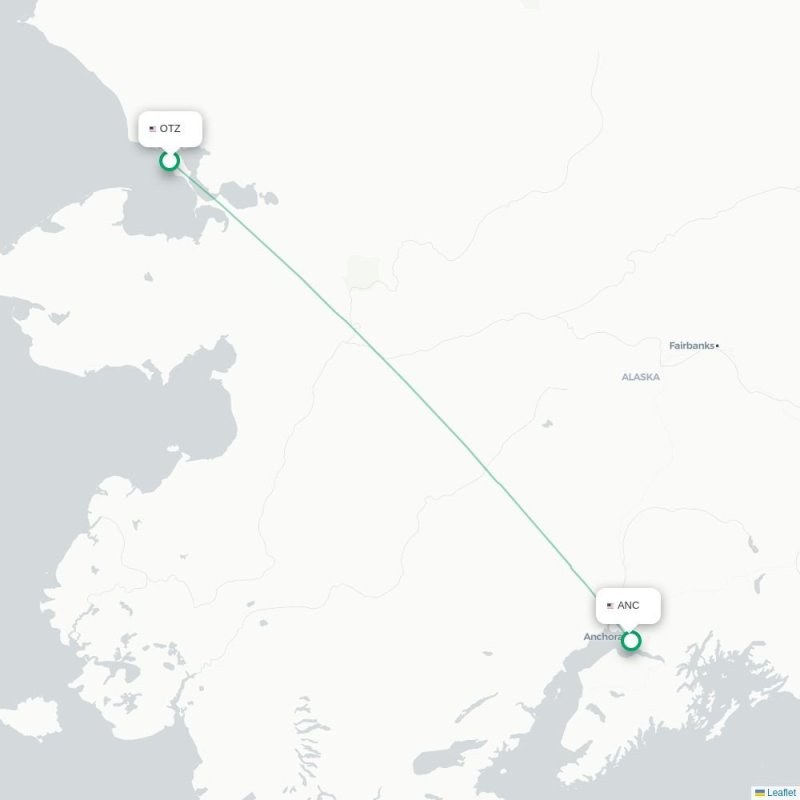 OTZ - ANC route map