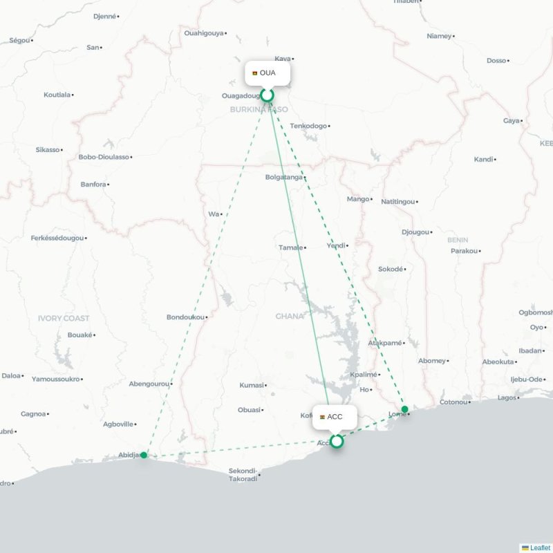 OUA - ACC route map