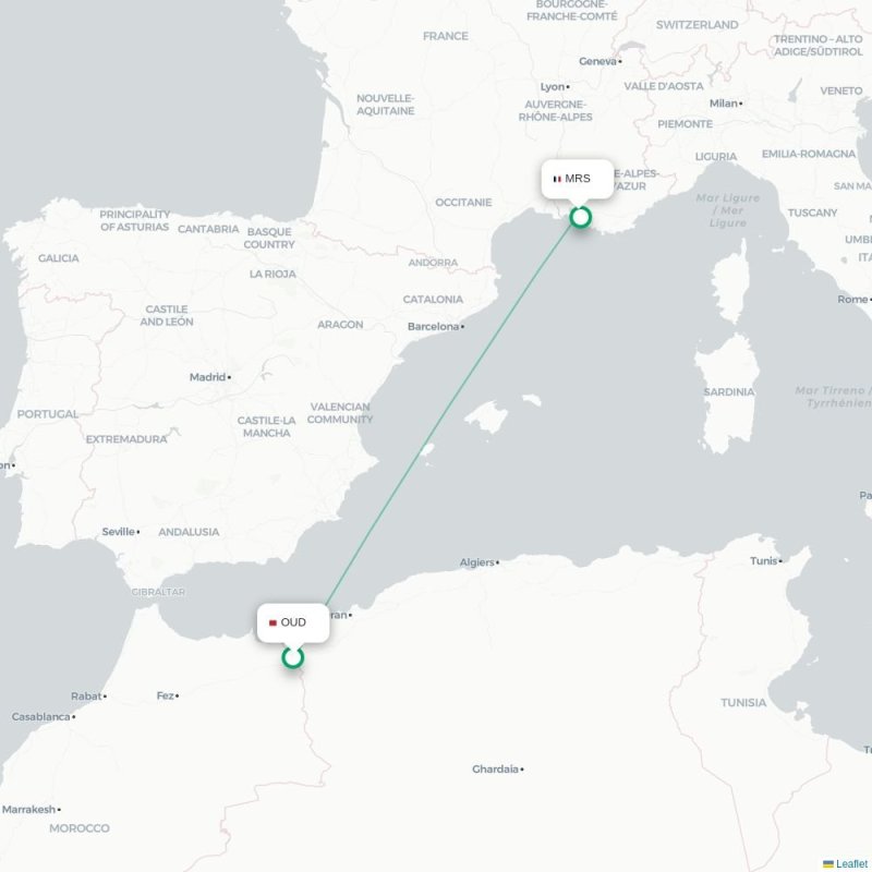 OUD - MRS route map
