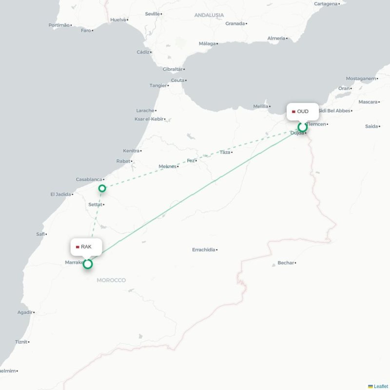 OUD - RAK route map