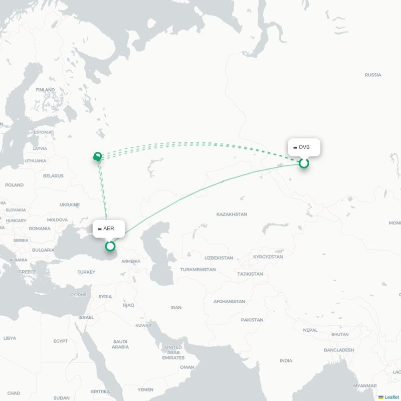 OVB - AER route map